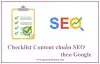 Checklist Content chuẩn SEO theo Google