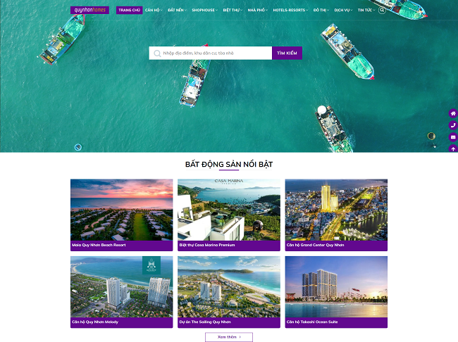 Theme Bất Động Sản Quy Nhon Homes