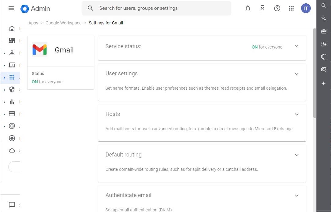 Điều hướng Mail về server mail nội bộ trên Google Workspace - 1