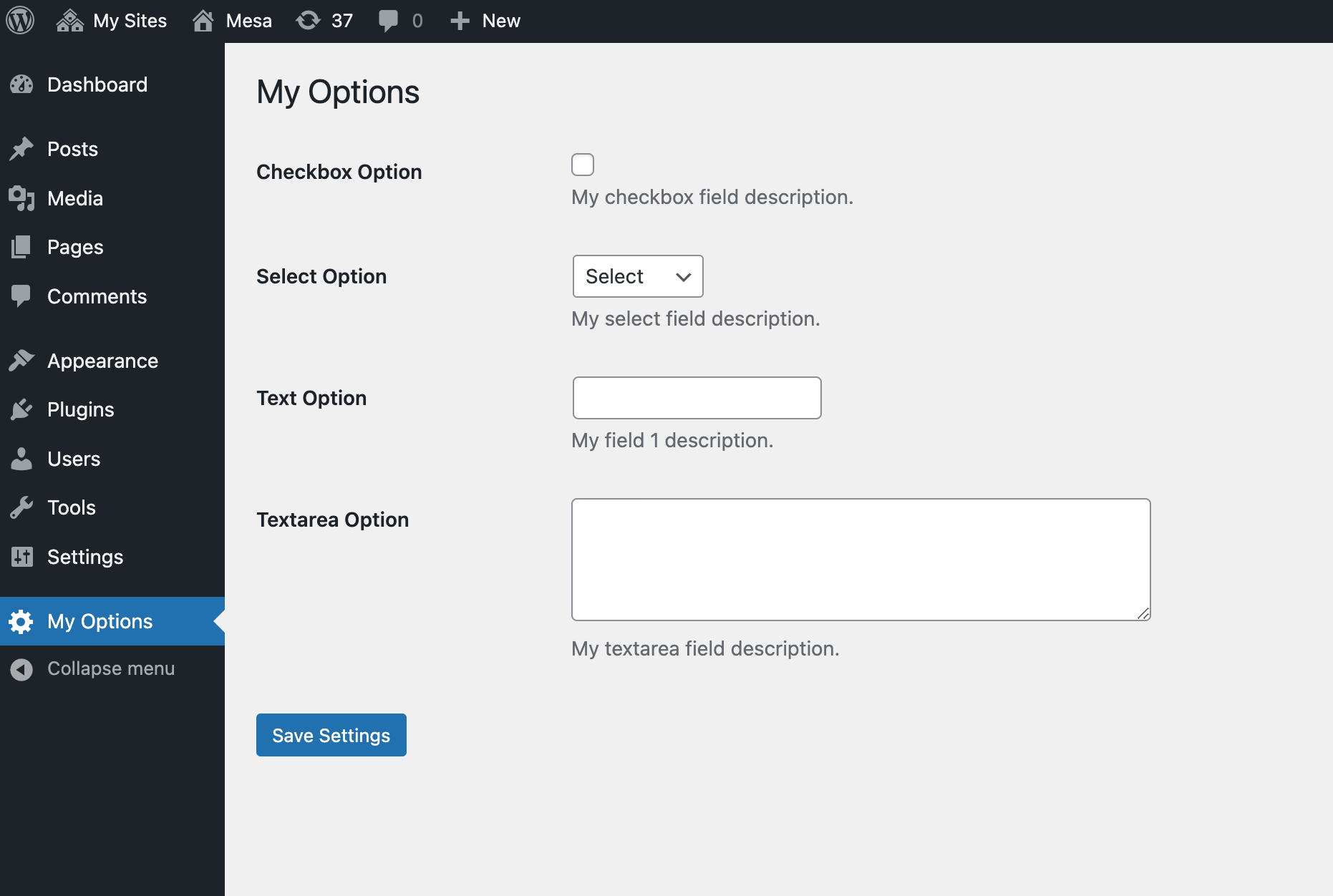 options-page-example