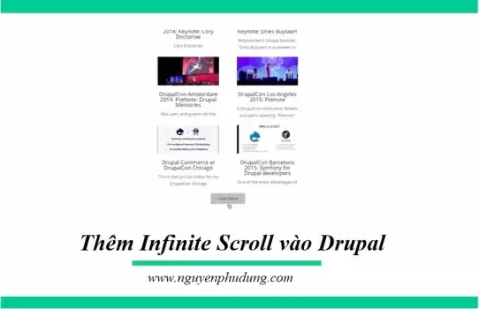 Hướng dẫn thêm Infinite Scroll vào Drupal 9