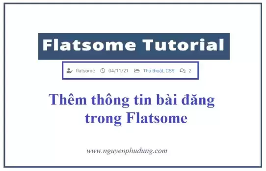 Thủ Thuật Flatsome - Thêm thông tin bài đăng trong Flatsome