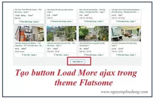 Tạo button Load More ajax trong theme flatsome
