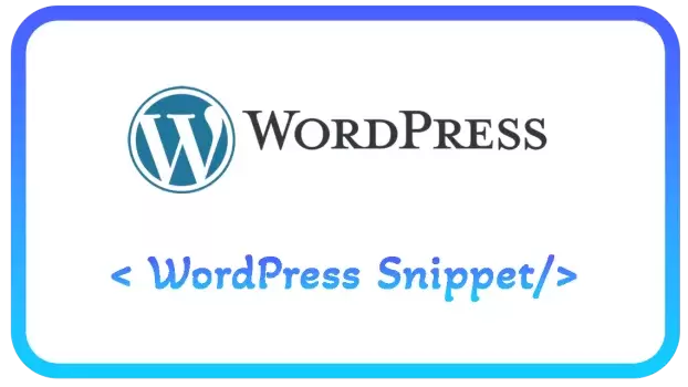 Wordpress Snippet