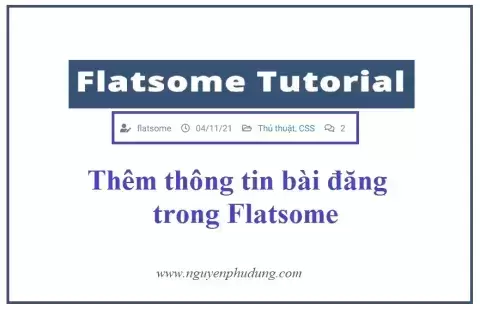 Thủ Thuật Flatsome - Thêm thông tin bài đăng trong Flatsome