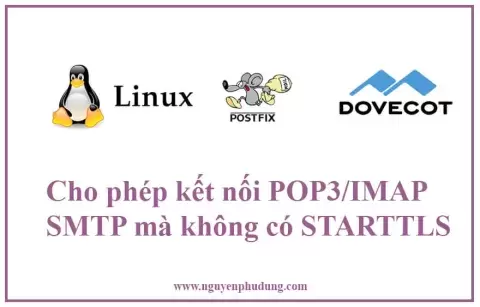Cho phép kết nối POP3 IMAP SMTP mà không có STARTTLS