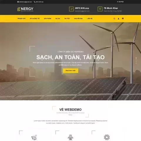 Theme Công ty điện năng lượng mặt trời 03