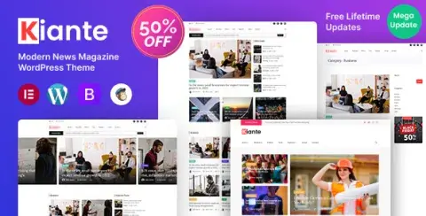 Kiante - Newspaper Magazine Blog Multi-Purpose Elementor WordPress Theme