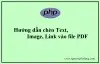 Hướng dẫn chèn text, link, image vào pdf bằng php