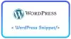 Wordpress Snippet