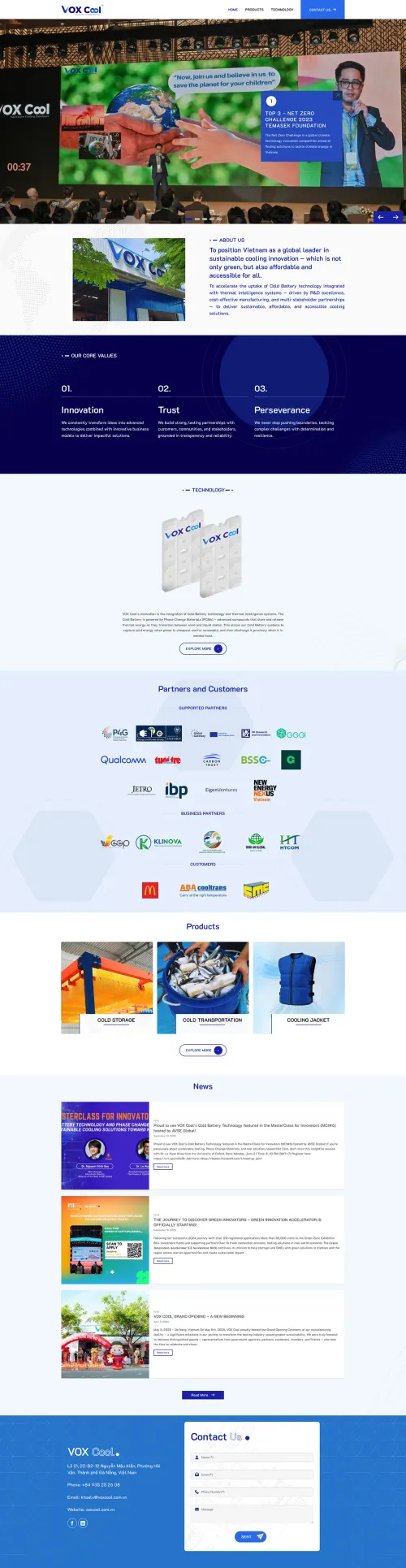 fullscreen Website VoxCool