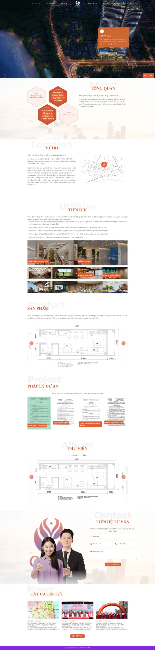 Dư án website Oriva Bay Quy Nhon